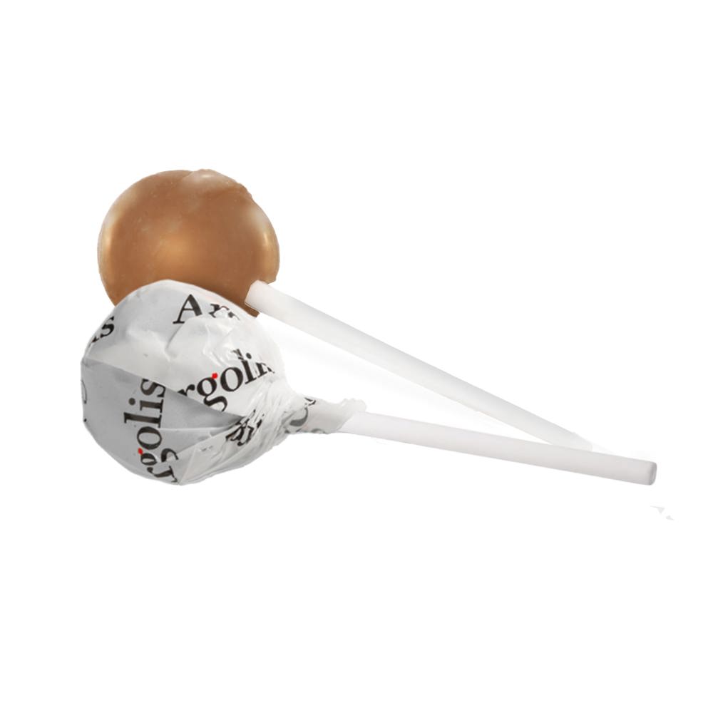 Ronde lolly - Wit/Bruin
