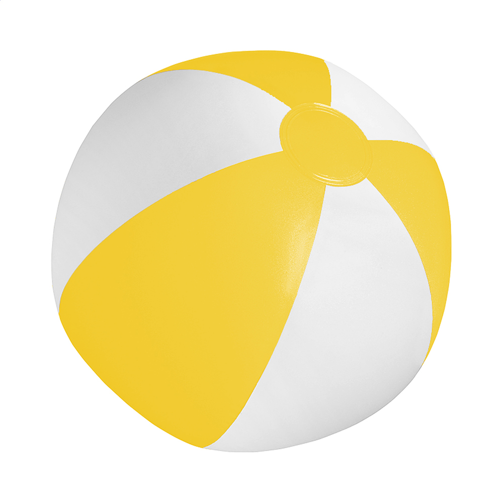 Playo - strandbal (ø28 cm) - geel/wit
