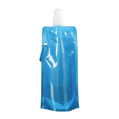Waterzak met karabijn haak 500 ml leeg - lichtblauw