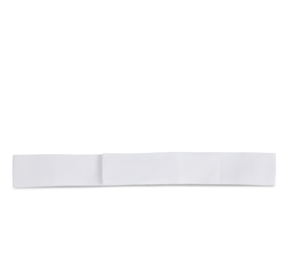 KP066B - Afneembaar lint voor Panama & Boater hoeden - White
