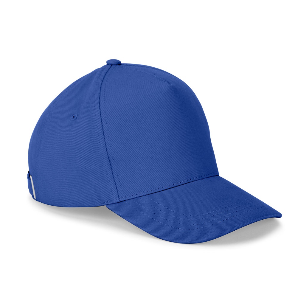 ASHTON. Pet van 100% katoen (260 gsm) met 5 panelen - Royal blauw