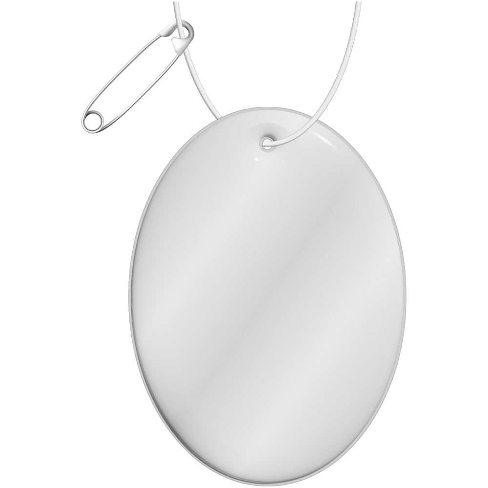 RFX™ H-12 ovale reflecterende pvc hanger - Wit