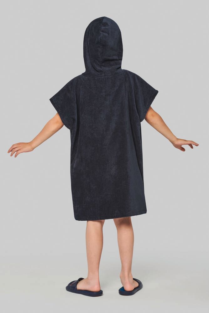 PA582 - Kinderponcho met capuchon van badstof