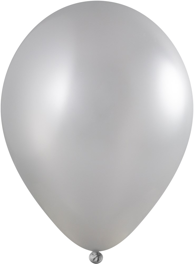 Ballonnen onbedrukt 85/95 cm - Ø 33 cm - 11 inch - Zilver Metallic (2400) (± PMS 877)