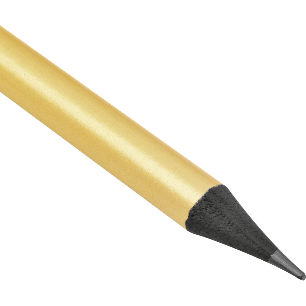 Potlood met gum in metallic kleuren
