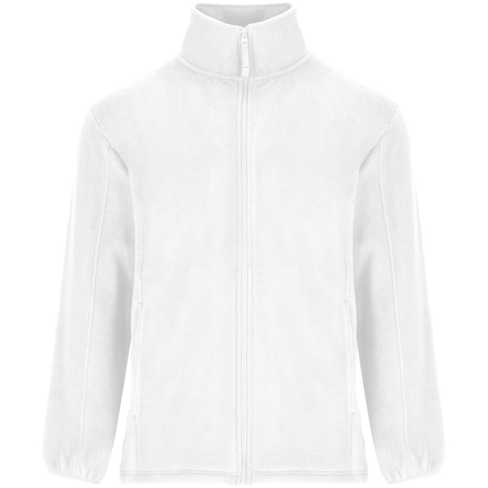 Artic fleece herenjack met volledige rits - wit