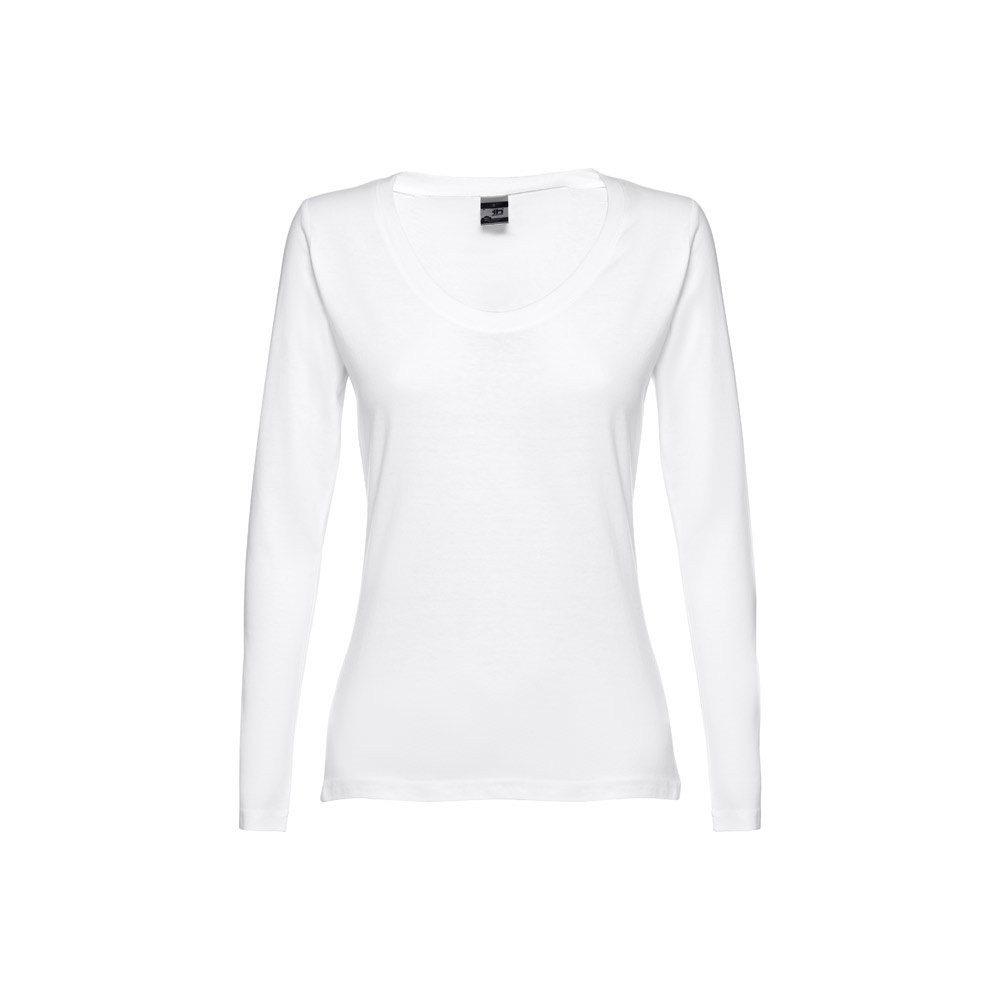 THC BUCHAREST WOMEN WH. Dames-T-shirt met lange mouwen en riem - Wit