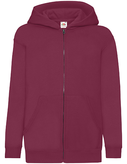 Fruit of the Loom - Kids´ Classic Hooded Sweat Jacket - Burgundy