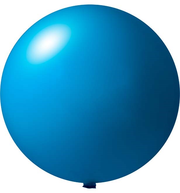 Reuzenballonnen onbedrukt Ø 80 cm - Midden blauw (4450) Pastel (± PMS 3005)