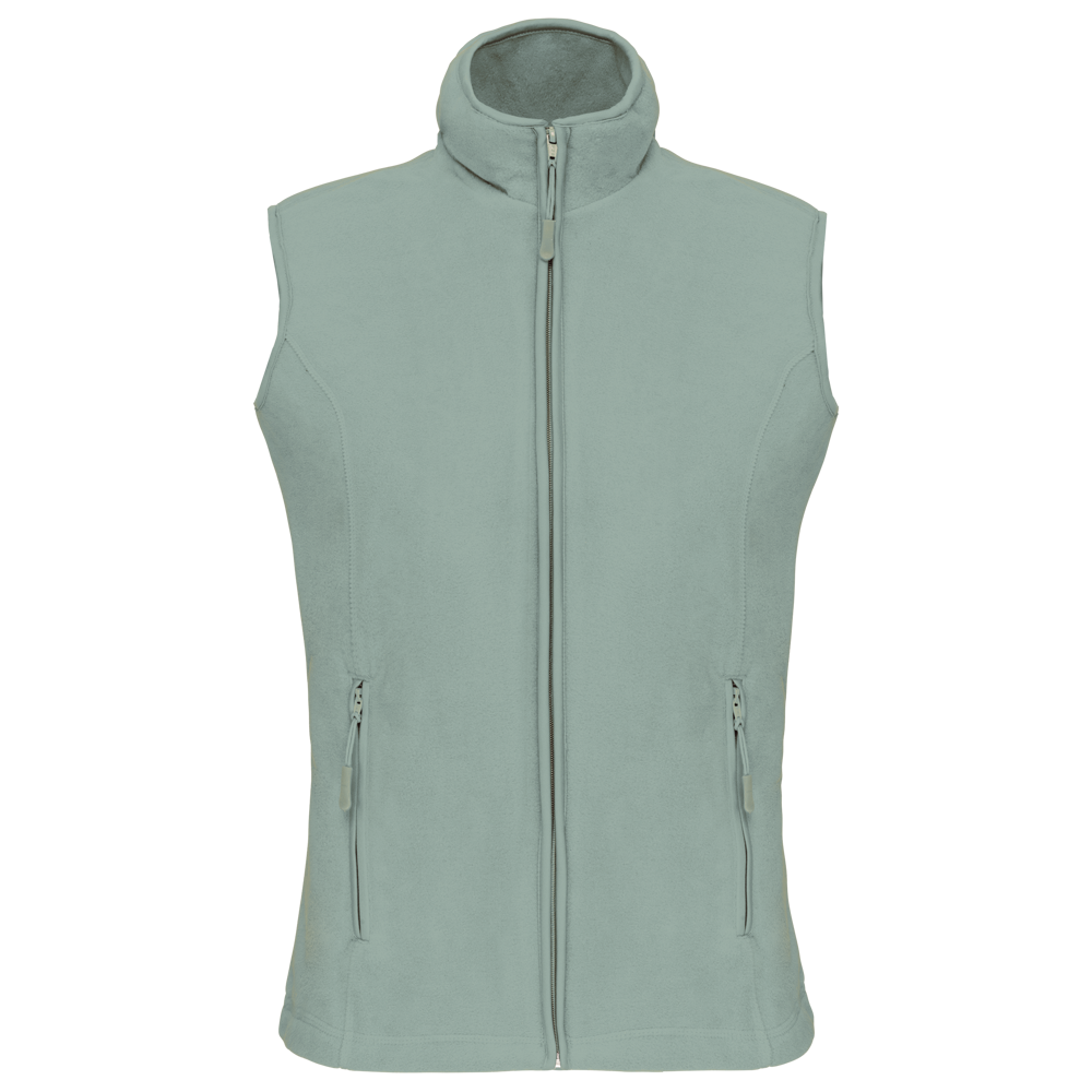 - Bodywarmer van microfleece dames - sage