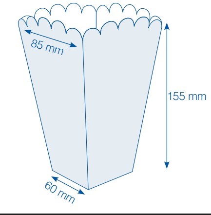 Popcornbekers maat S 