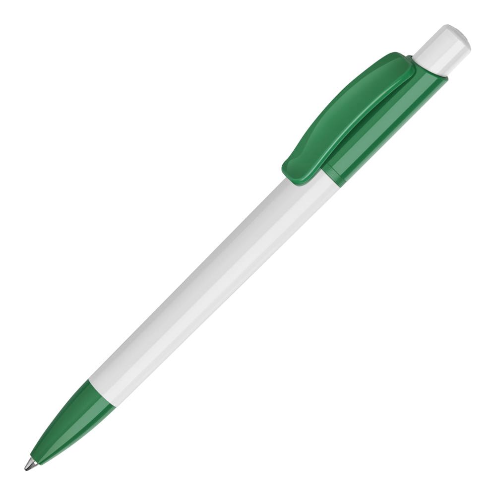 Balpen Kamal hardcolour - Wit / Donker Groen