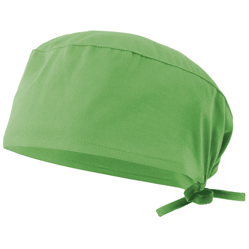 VL ENLIL. Sanitaire keperstof muts (190g/m²), van katoen (35%) en polyester (65%) - Limoengroen