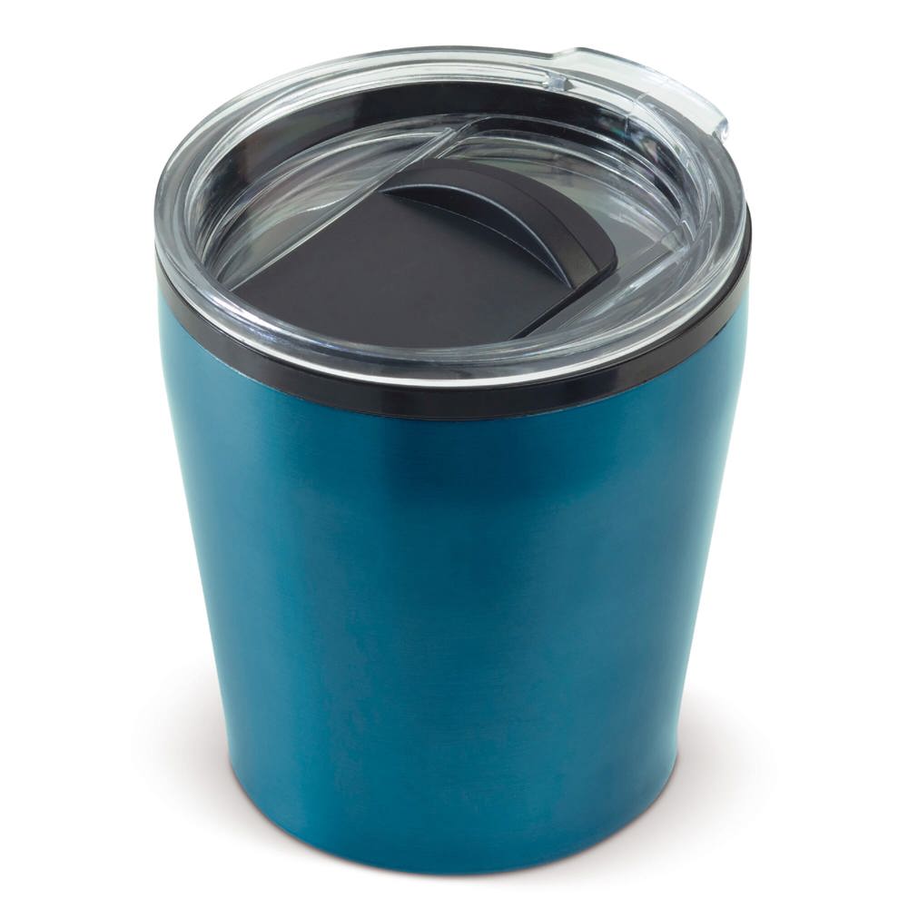 Koffiebeker metallic 180ml - Lichtblauw