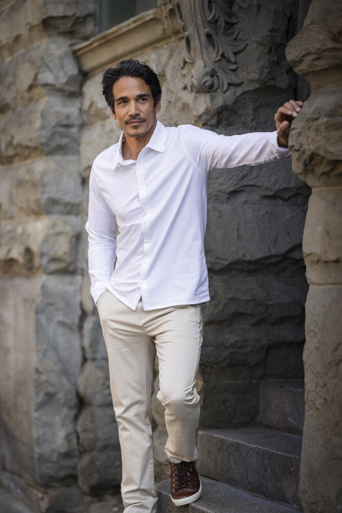 Cutter & Buck - Hedley Stretch Shirt Heren Zwart L