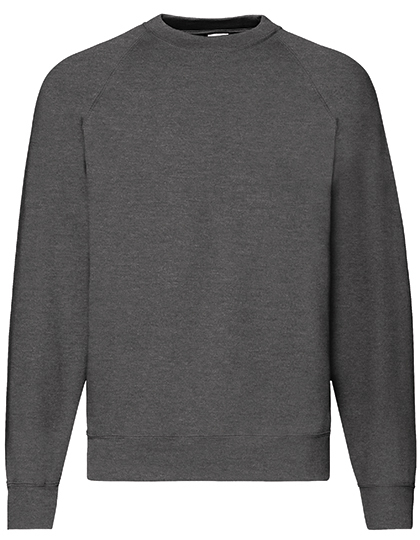 Fruit of the Loom - Classic Raglan Sweat - Dark Heather Grey