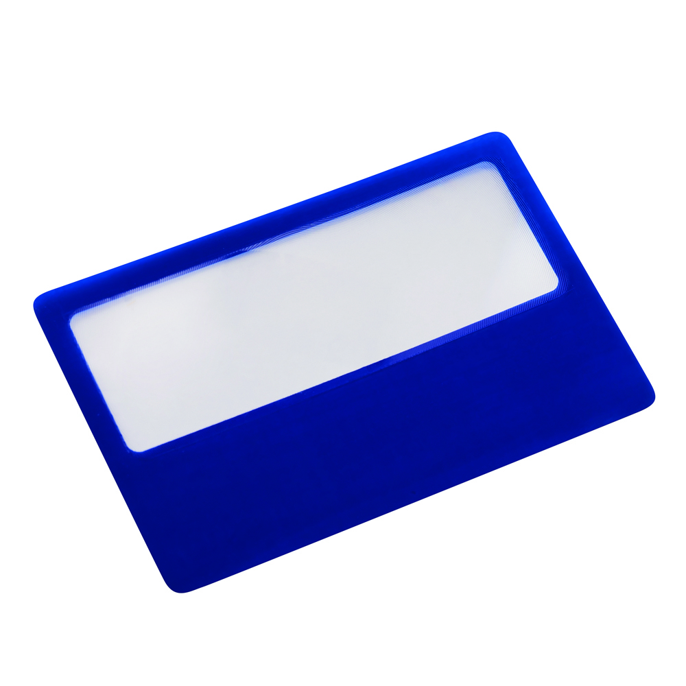 SUPPORT - Loep in handig creditcard-formaat - Blauw