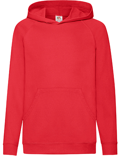 Fruit of the Loom - Kids´ Lightweight Hooded Sweat - red