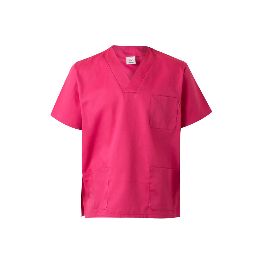 VL ILLAPA. Tuniek van keperstof (190g/m²) met korte mouwen, van polyester (65%) en katoen (35%) - Roze