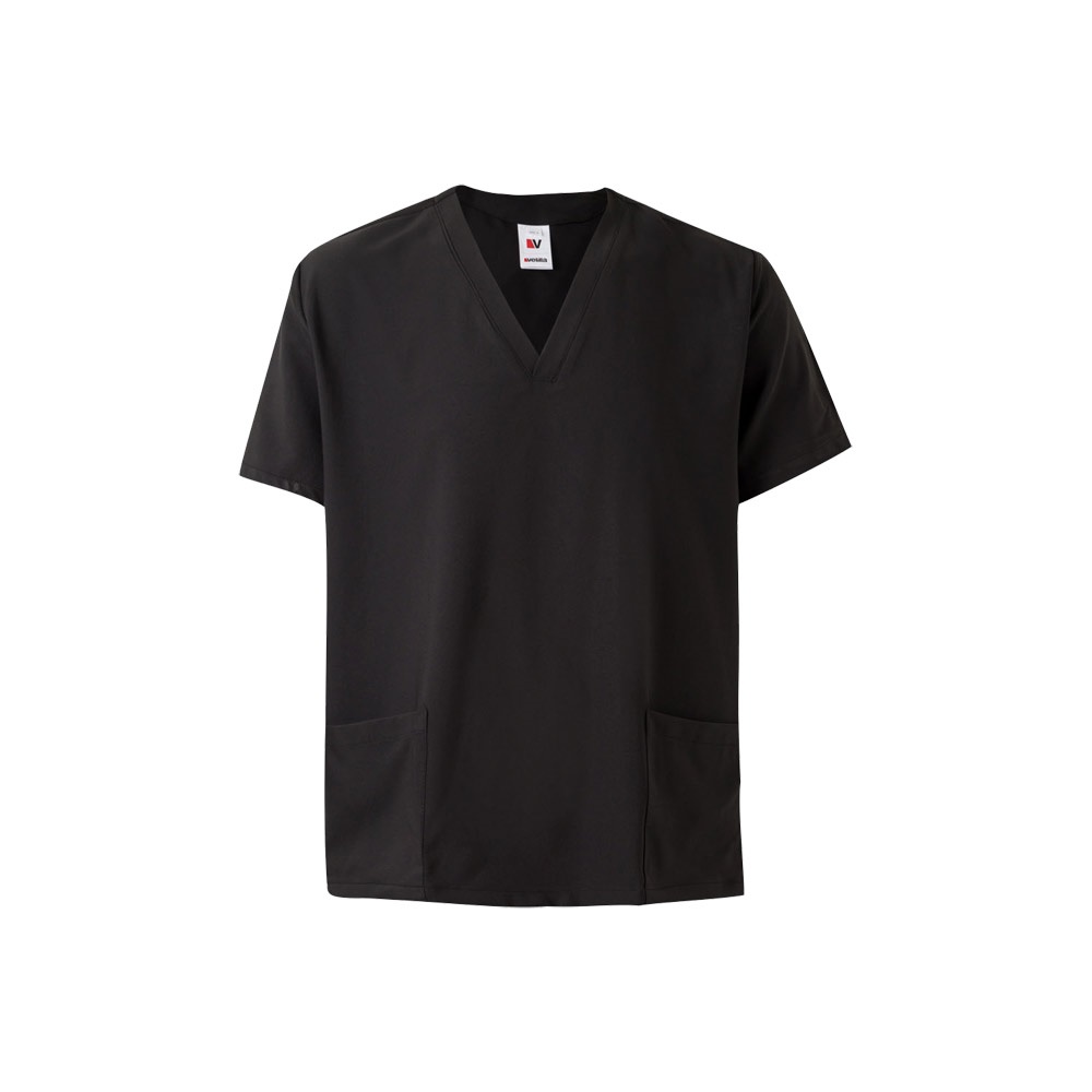 VL FLORA. Tuniek met korte mouwen (140 g/m²) gemaakt van 100% microvezel - Zwart
