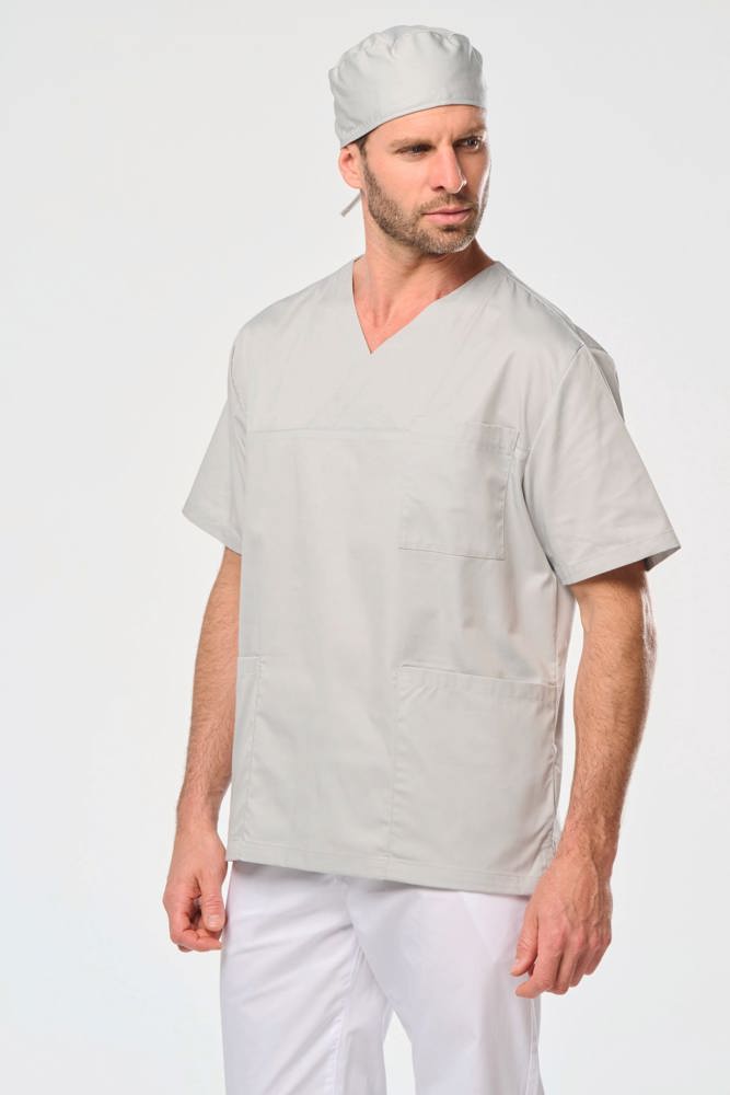 WK507C - Unisex tuniek met korte mouwen in polykatoen