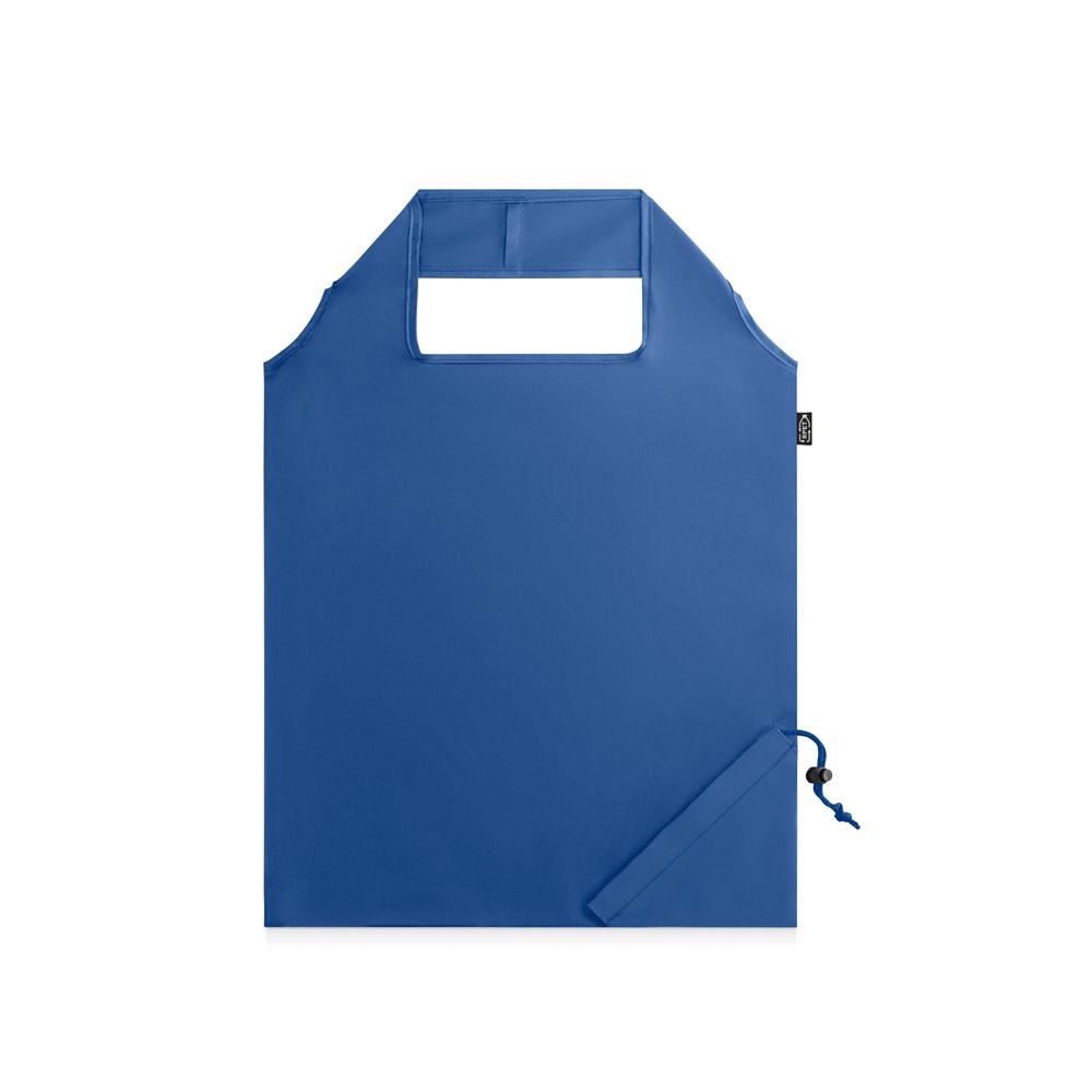 BEIRA. 190T gerecycled polyester (100% rPET) opvouwbare tas - Royal Blauw