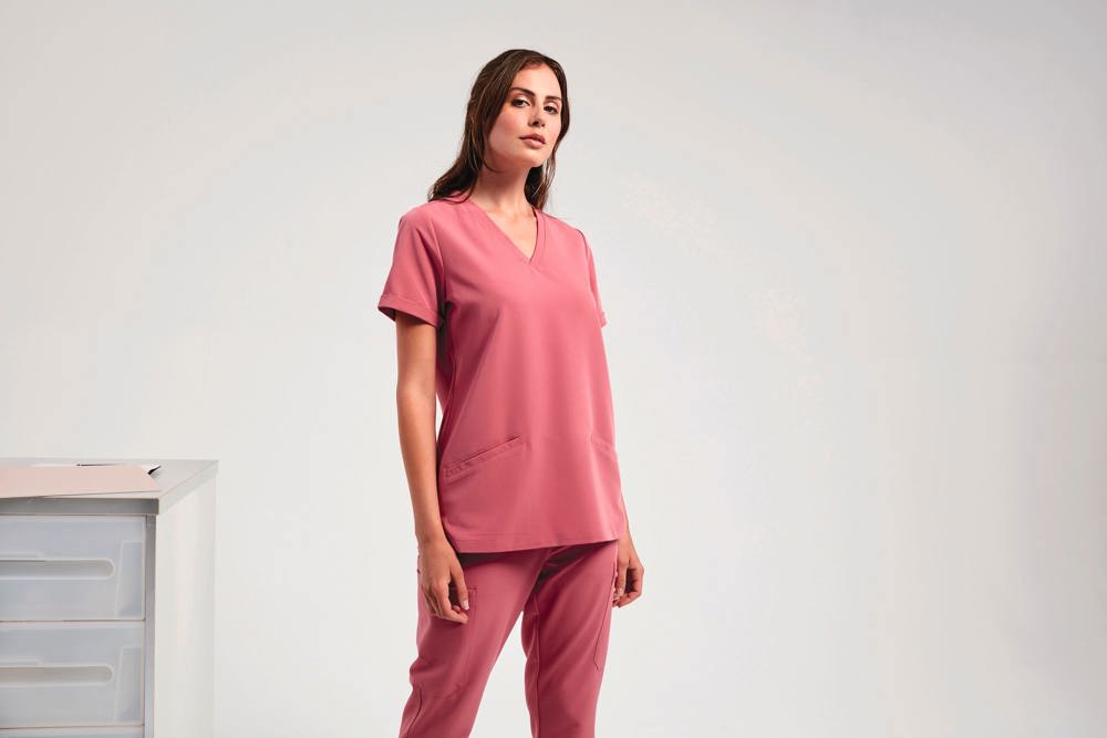 NN310 - Stretch tuniek met korte mouwen voor dames