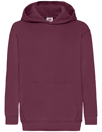 Fruit of the Loom - Kids´ Classic Hooded Sweat - Burgundy