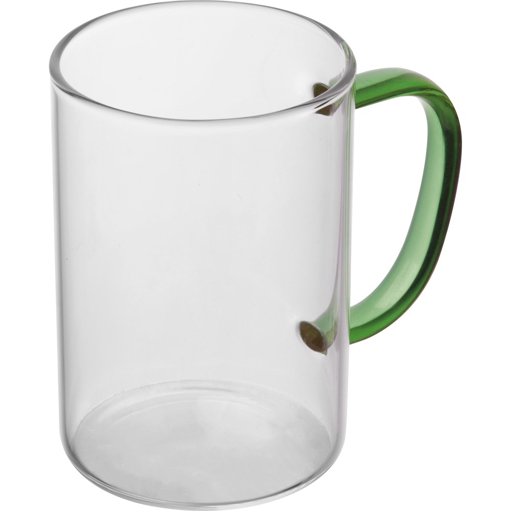 Theeglas met gekleurd oortje - groen