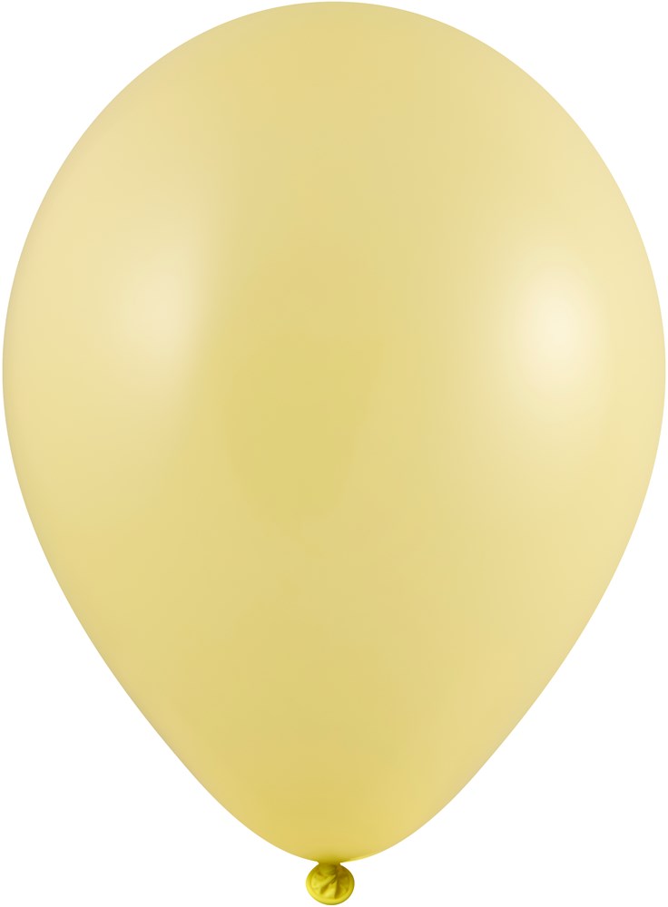 Ballonnen onbedrukt 85/95 cm - Ø 33 cm - 11 inch - Licht geel (1010) Pastel (± PMS 100)