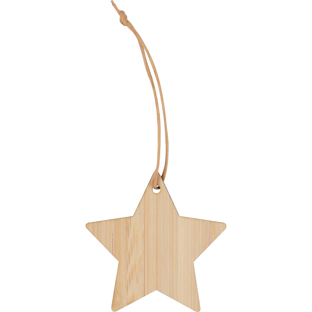 Kerstster als hanger van bamboo