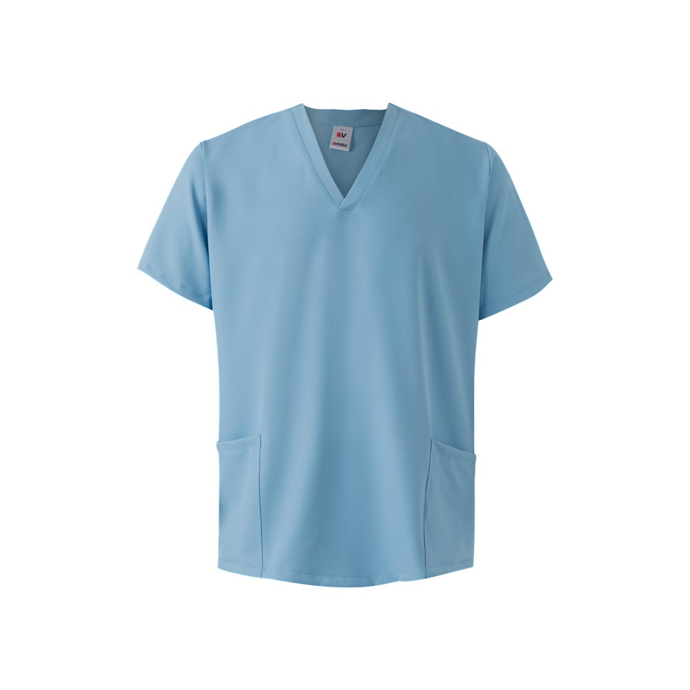 VL FLORA. Tuniek met korte mouwen (140 g/m²) gemaakt van 100% microvezel - Pastel blauw