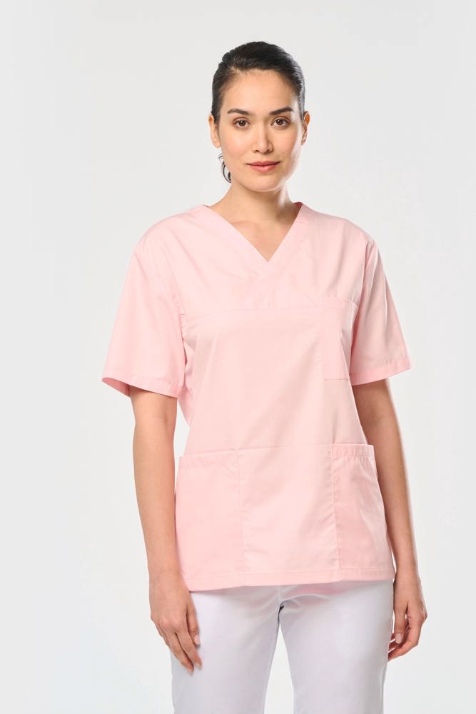 WK507C - Unisex tuniek met korte mouwen in polykatoen