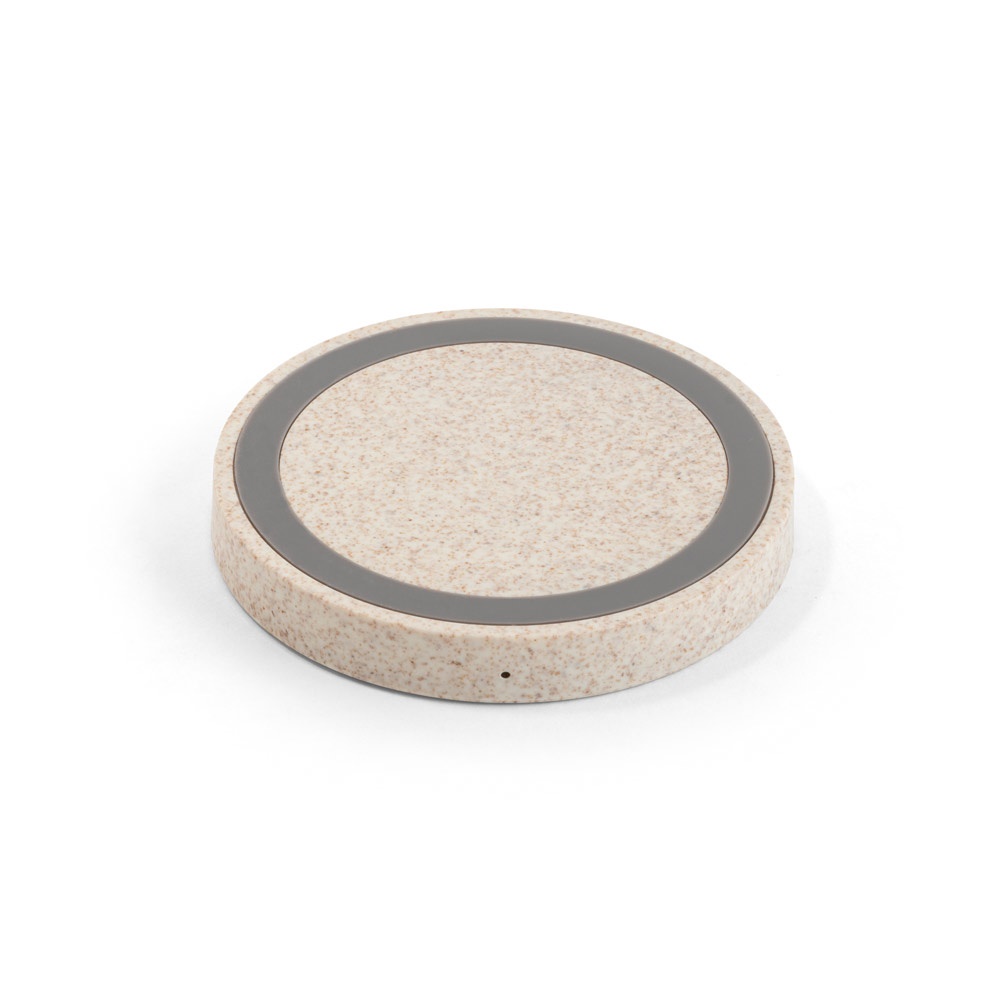 CUVIER. 15W draadloze oplader in gerecycled ABS (65% rABS) en tarwestrovezels (35%)