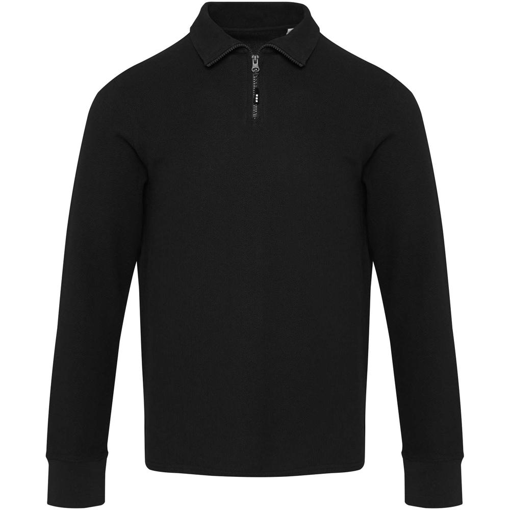 Apollo 245 g/m² uniseks half-zip poloshirt met lange mouwen