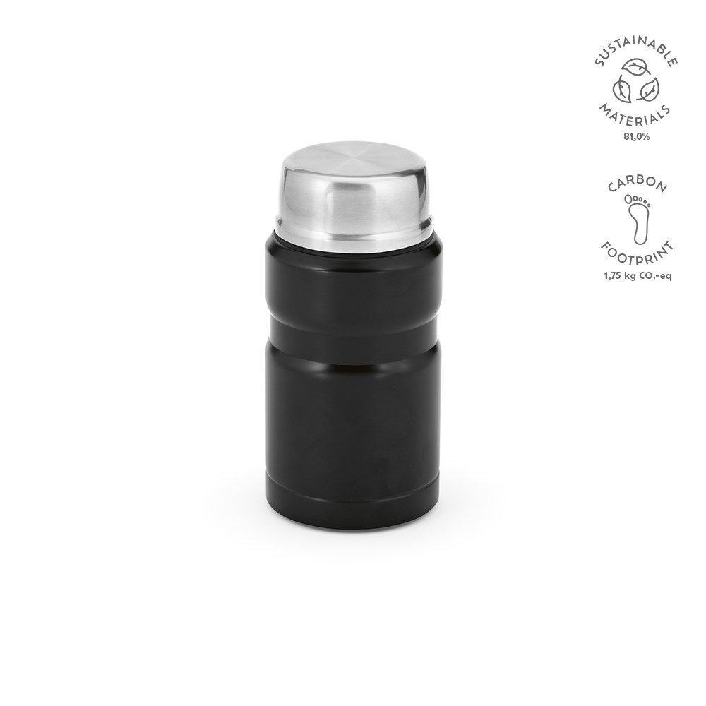 Dali 800 maaltijdfles gerecycled roestvrij staal 810 ml - Zwart
