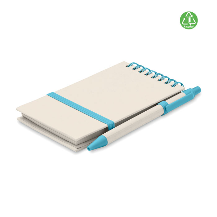 MITO SET - A6 Gerecycled karton notebook - Turquoise