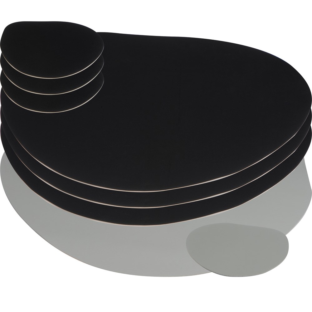 8-delige placemet-set - Zwart