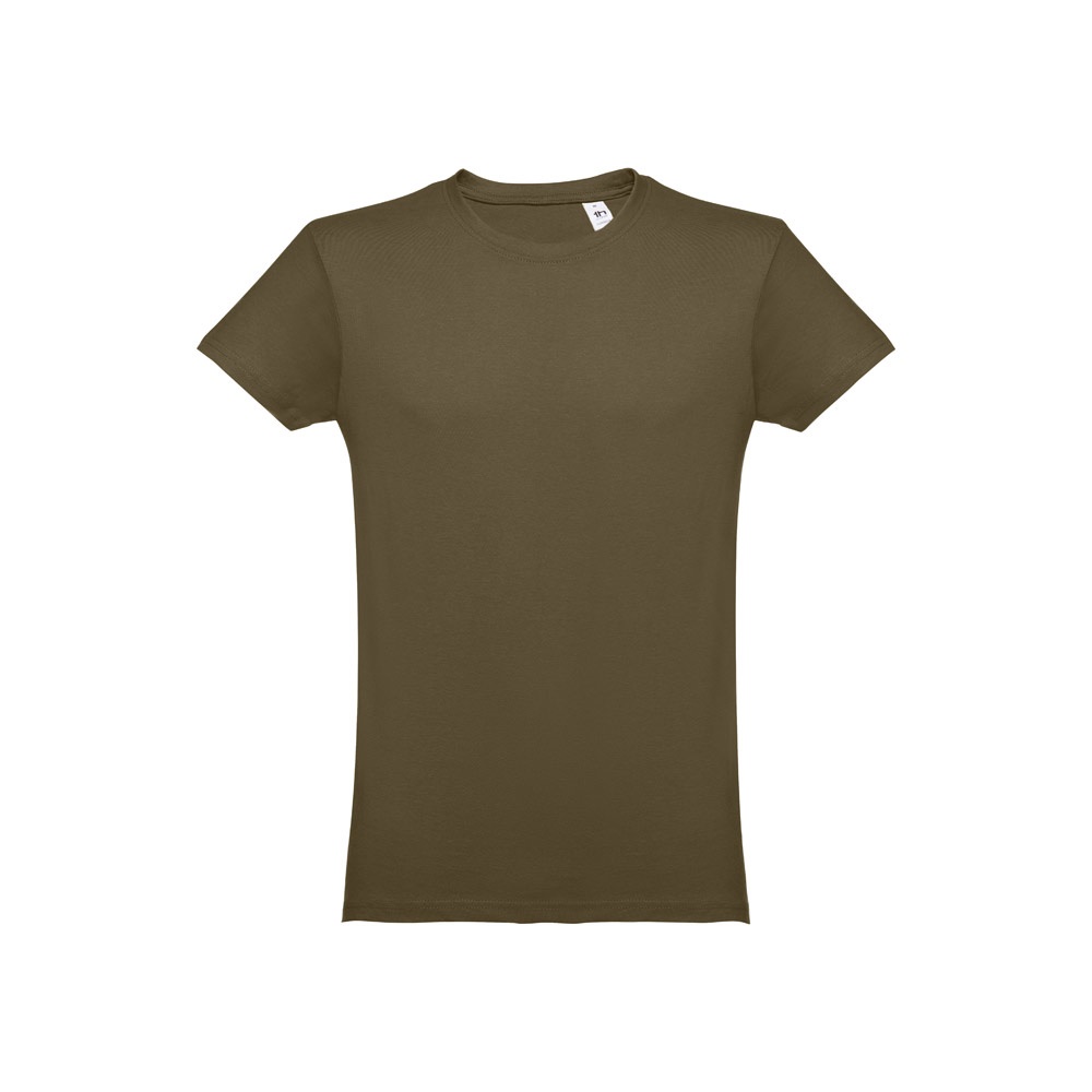 THC LUANDA. Heren-T-shirt in tubekatoen - Olijfgroen