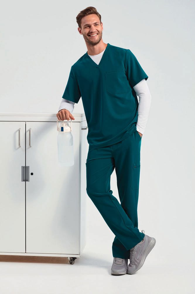 NN200 - Stretch tuniek met korte mouwen voor heren