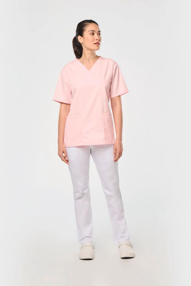 WK507C - Unisex tuniek met korte mouwen in polykatoen