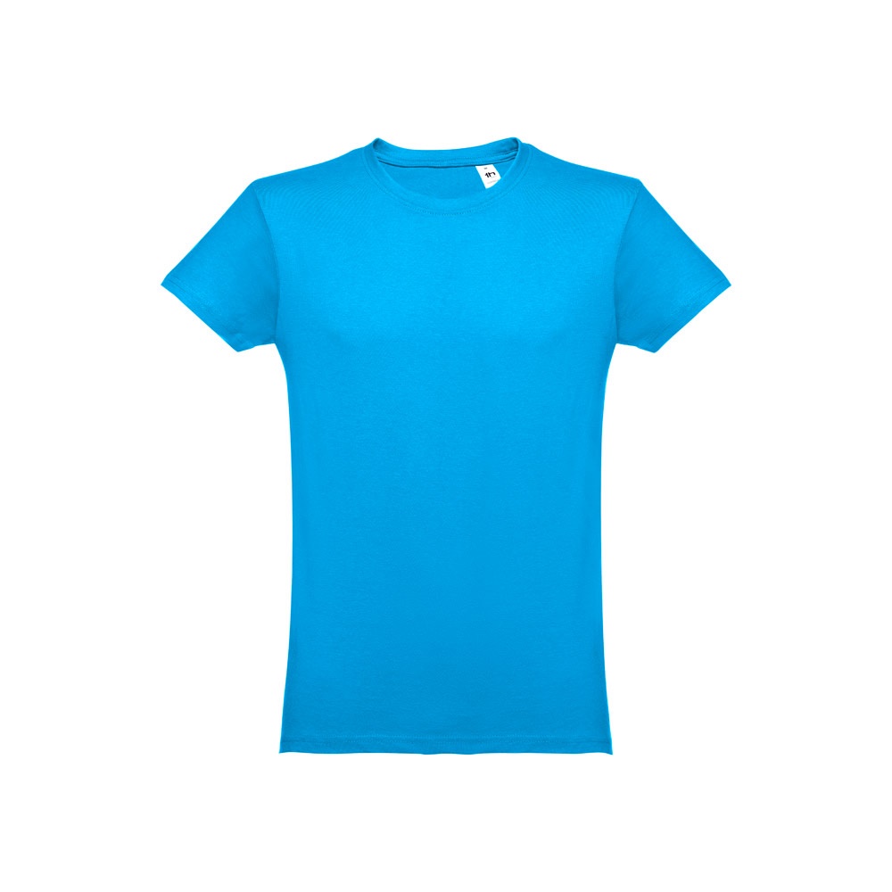 THC LUANDA. Heren-T-shirt in tubekatoen - Aqua blauw
