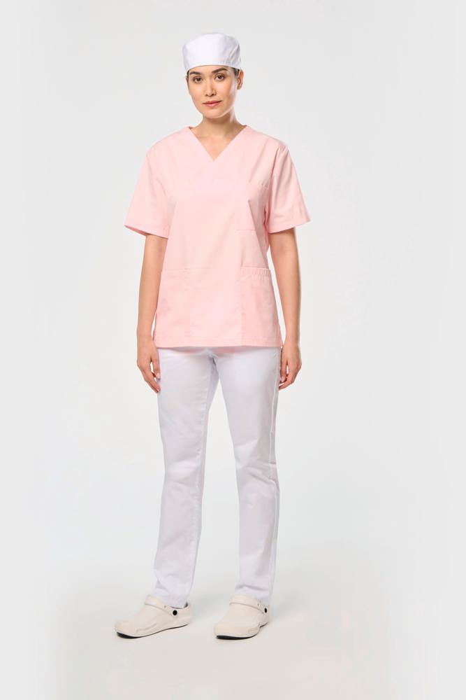 WK507C - Unisex tuniek met korte mouwen in polykatoen