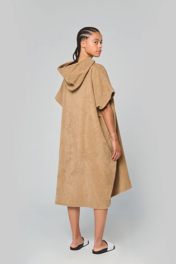 PA581 - Uniseks poncho met capuchon van badstof