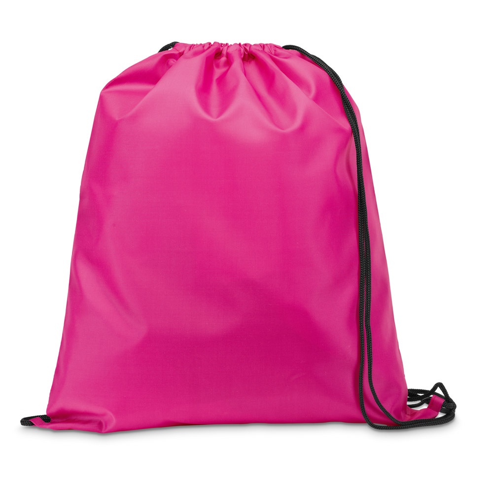 CARNABY. 210D rugzak met zwarte trekkoorden - Roze