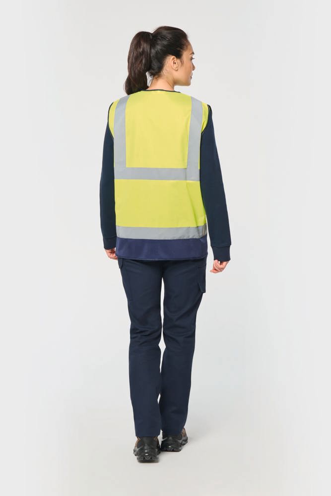 WK618 - Gerecycled HI-VIZ VEILIGHEIDSHESJE met rits