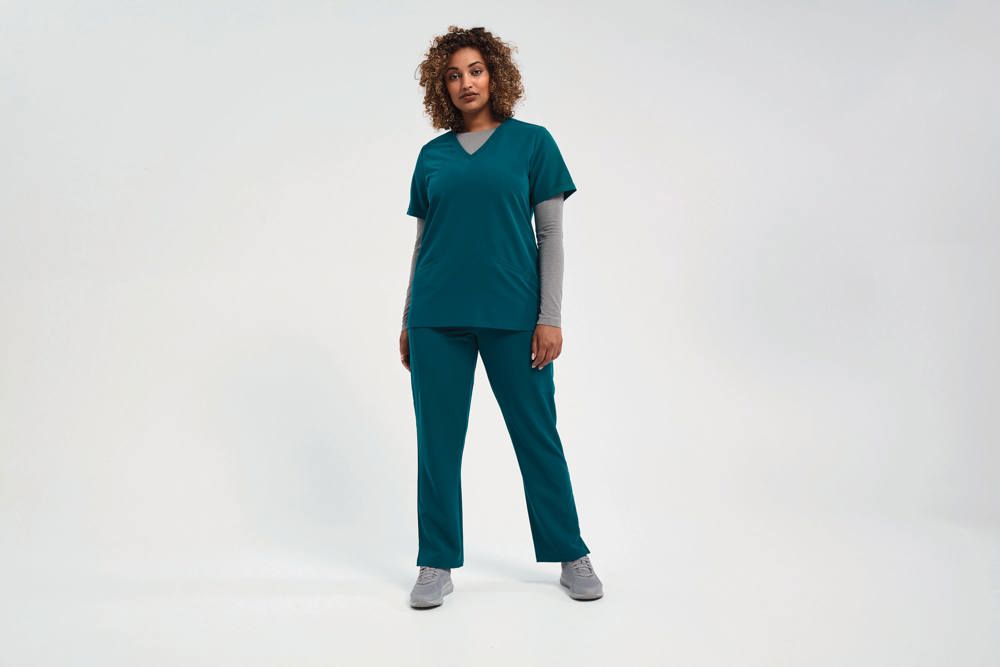 NN310 - Stretch tuniek met korte mouwen voor dames