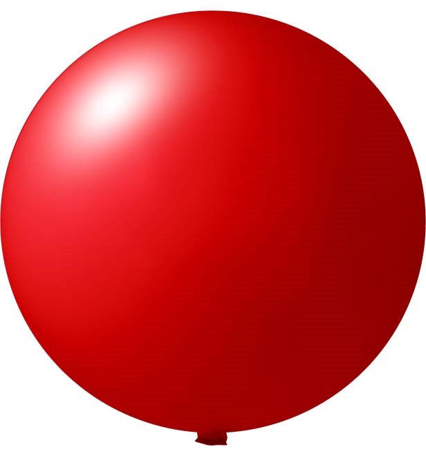 Reuzenballonnen onbedrukt Ø 80 cm - Rood (4430) Pastel (± PMS 185)