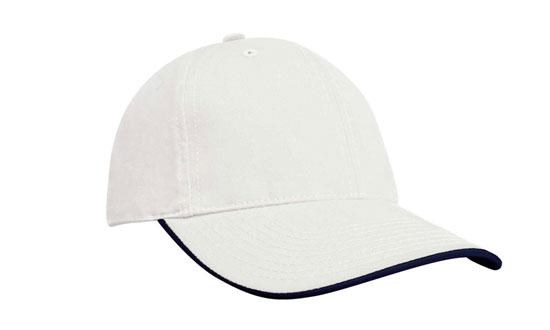 100% Gerecycleerde Earth Friendly Stof met duckbill sandwich (4051) - Wit/Marine