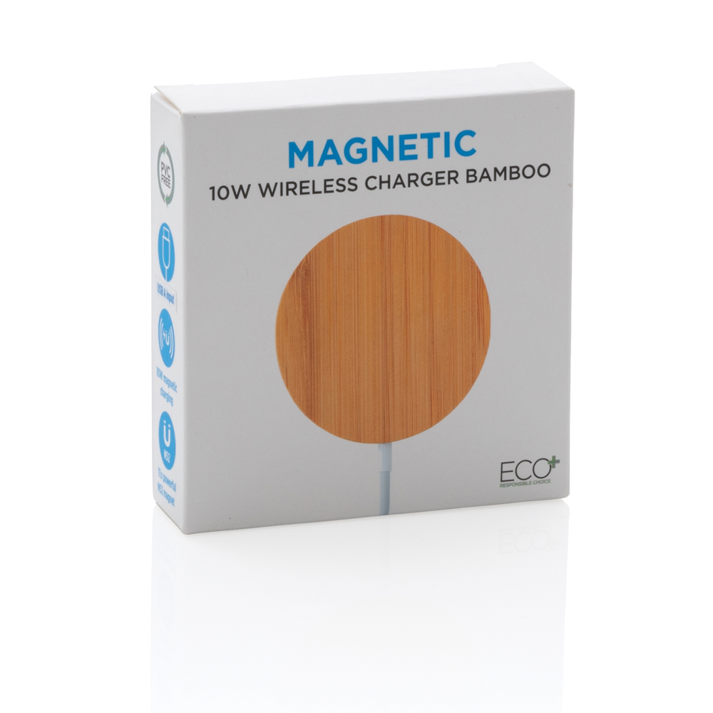 10W bamboe magnetische draadloze lader